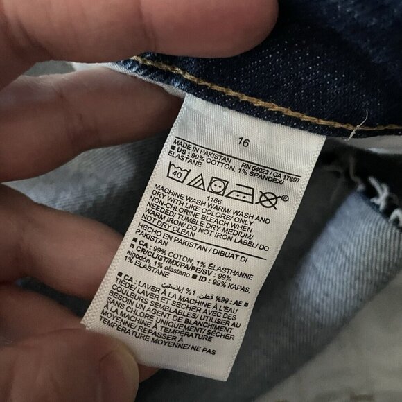 Old Navy Womn 16 Higher High-Rise Button-Fly OG Straight Cut-Off Mini Jean Skirt - Picture 11 of 11